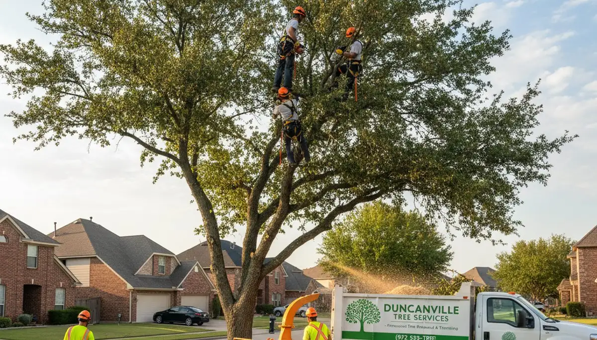 Professional tree removal service in Fort Worth TX safely clearing trees for residential properties